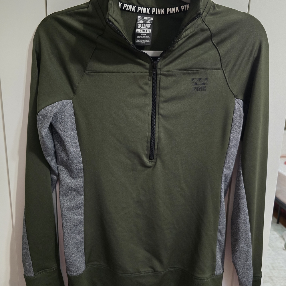 Pink Victoria's Secret Olive and Gray Pullover